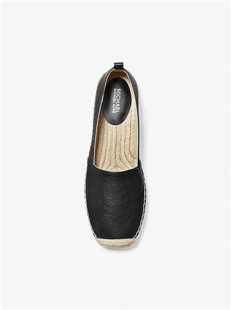 michael michael kors lenny tumbled leather slip-on espadrille|michael kors lenny espadrille.